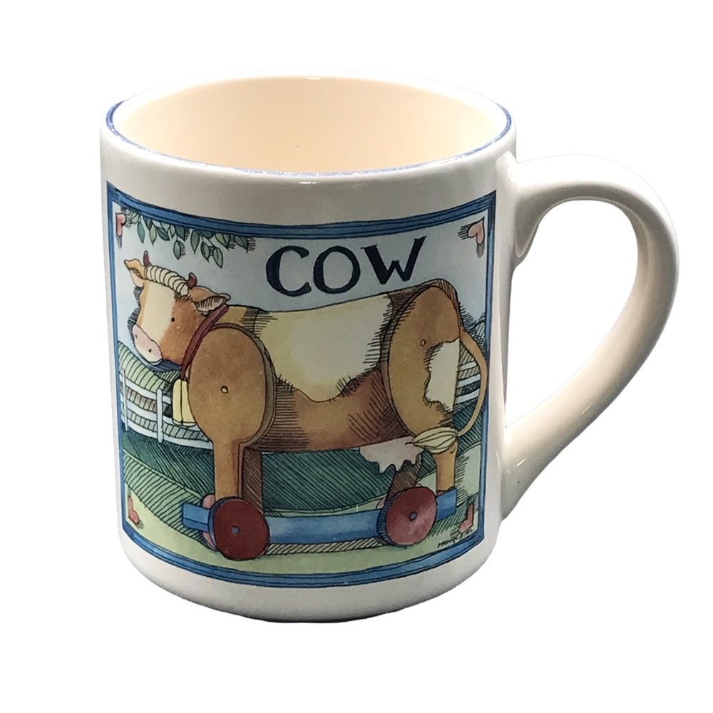 Vintage Susan Winget Country Farmhouse Cow Ceramic Coffee Water Mug Drinkware